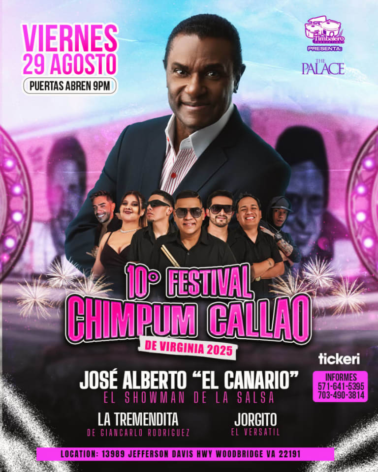 Event - 10* festival Chim Pum Callao de Virginia- Con José Alberto El Canario  - Woodbridge, Virginia - August 29, 2025 | concert tickets