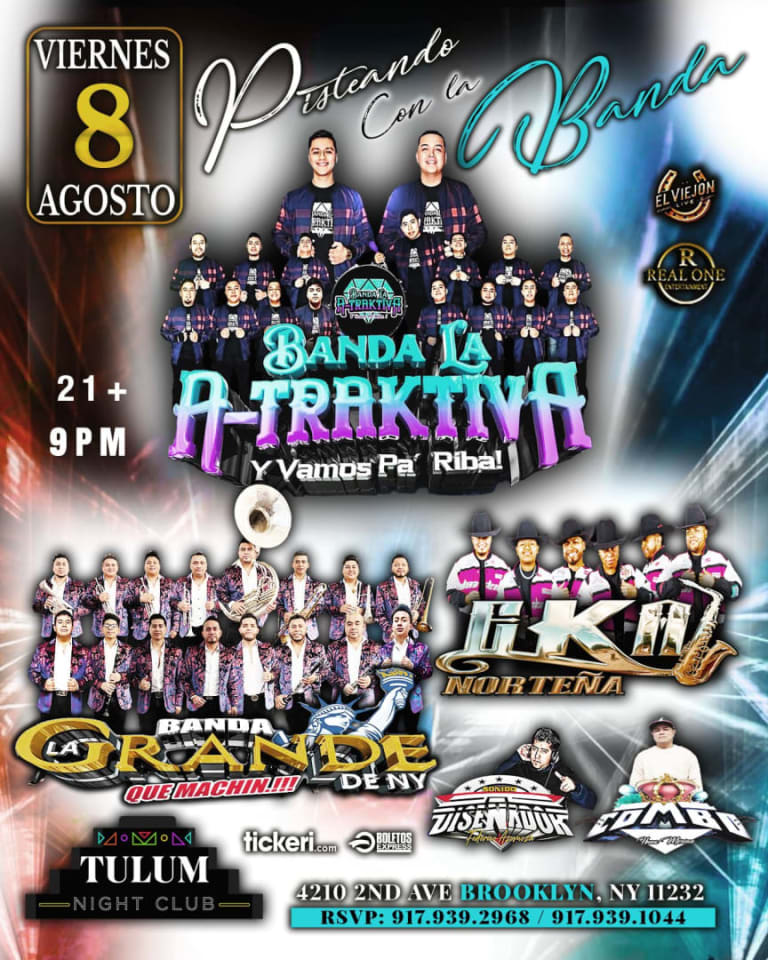 Event - PISTEANDO CON LA BANDA  - Brooklyn, New York - August 8, 2025 | concert tickets