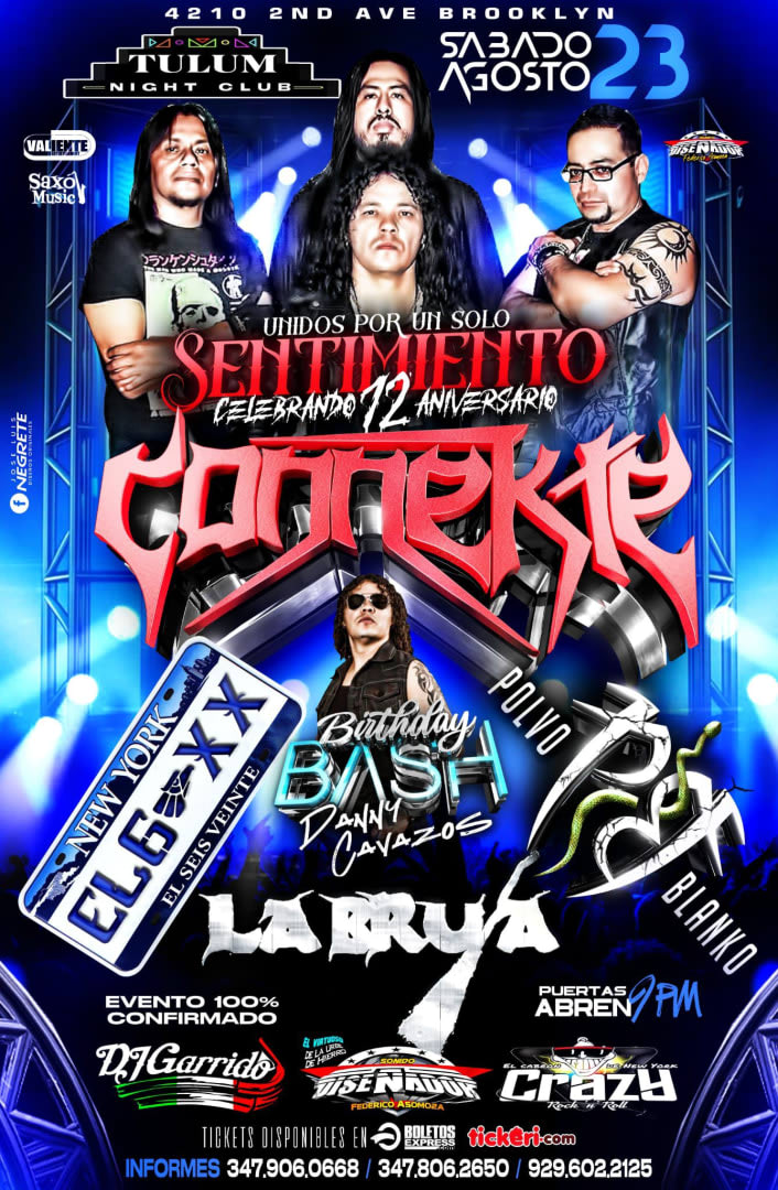 Event - CONNEKTE 12 ANIVERSARIO  DANNY CAVAZOS BIRTHDAY - Brooklyn, New York - August 23, 2025 | concert tickets