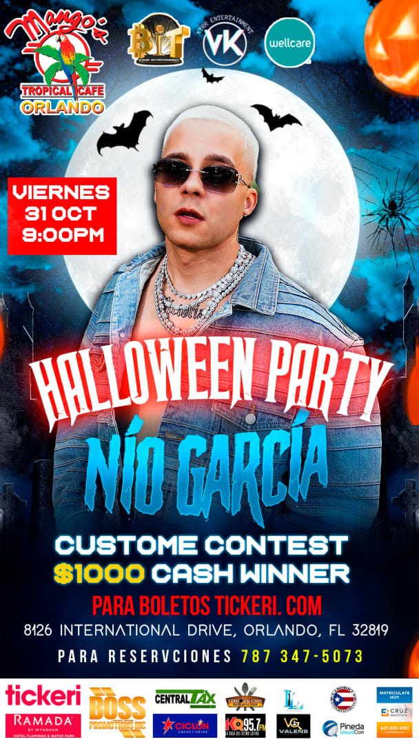 Event - Halloween Party Nio Garcia en Concierto  - Orlando, FL - Fri, October 31, 2025} | concert tickets