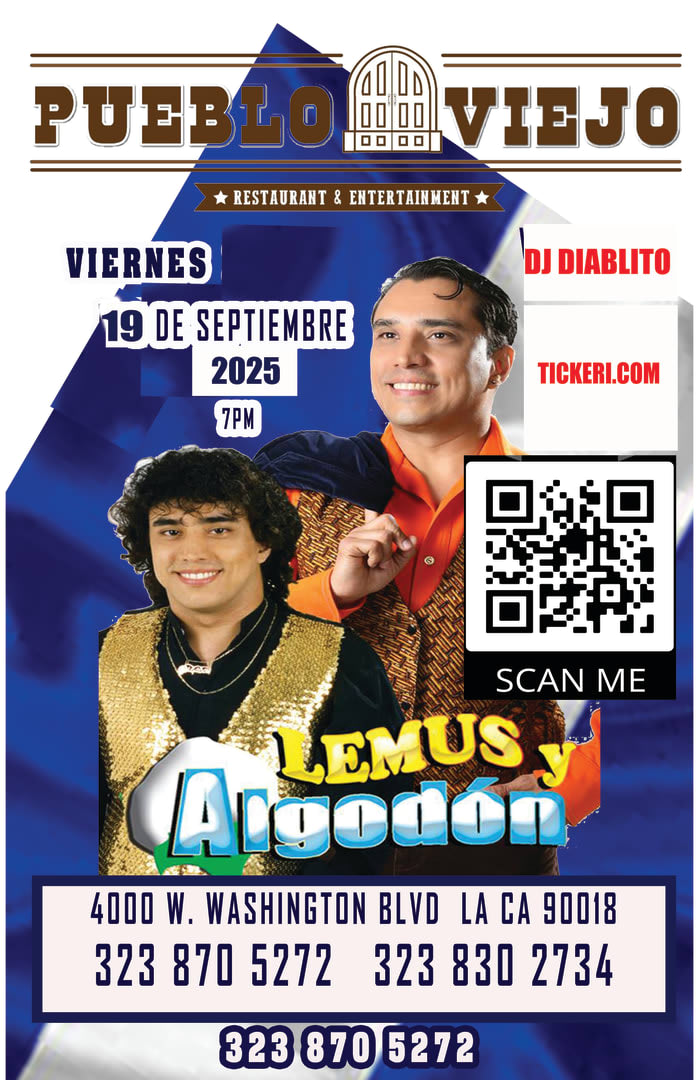Event - GRUPO ALGODON  CELEBRANDO LA INDEPENDENCIA DE CENTRO AMERICA - Los Angeles, California - September 19, 2025 | concert tickets