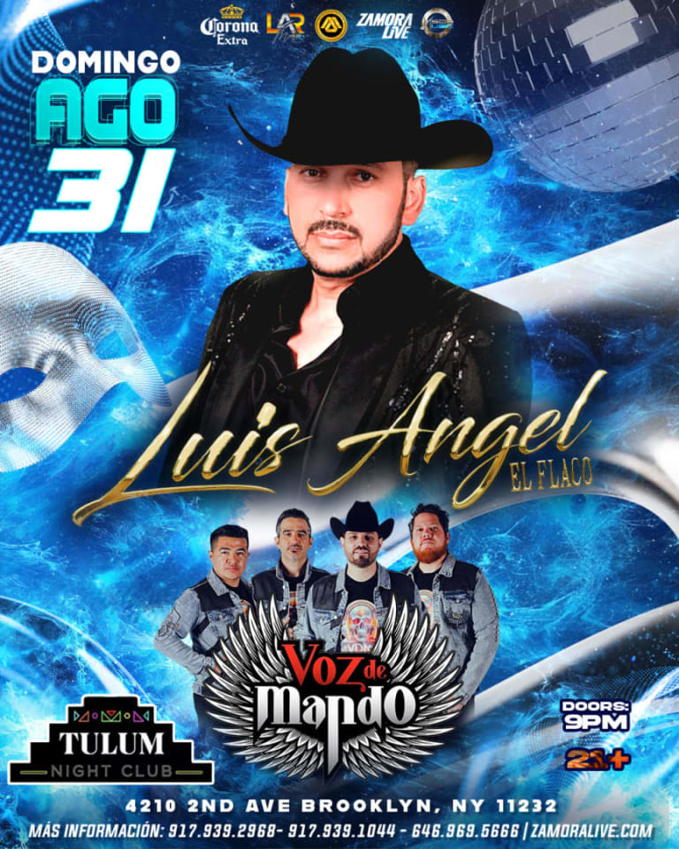 Event - LUIS ANGEL "EL FLACO" Y VOZ DE MANDO EN CONCIERTO  - Brooklyn, New York - August 31, 2025 | concert tickets