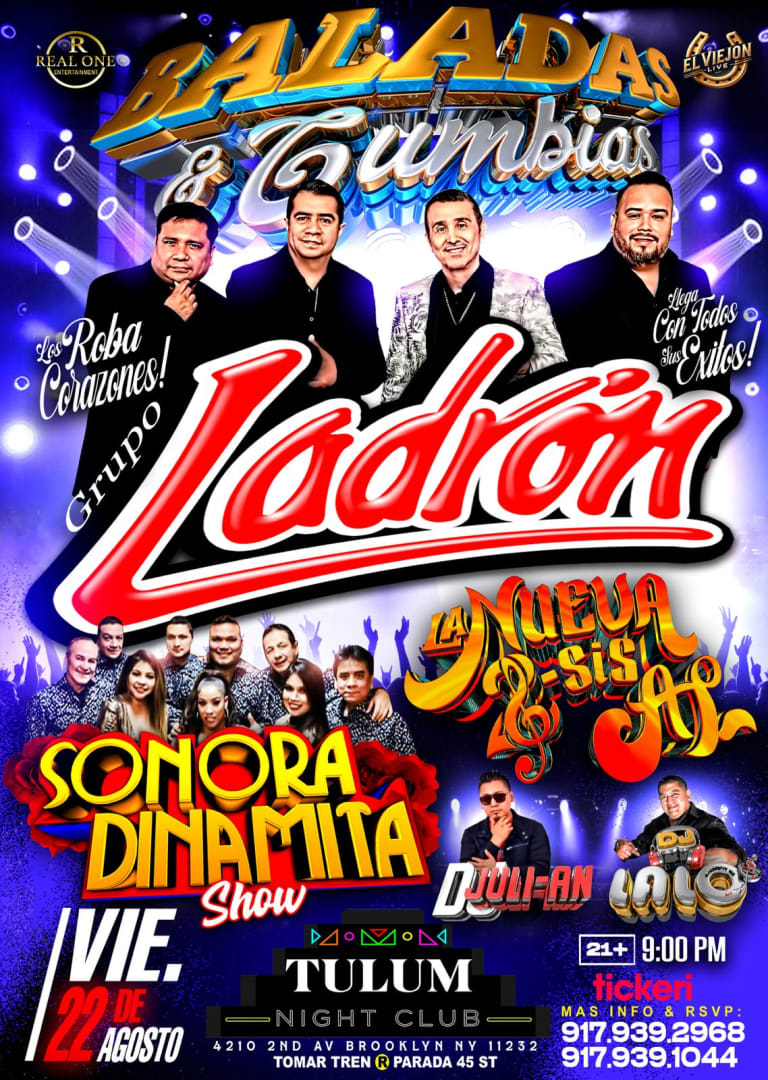 Event - LADRON EN CONCIERTO  - Brooklyn, New York - August 22, 2025 | concert tickets