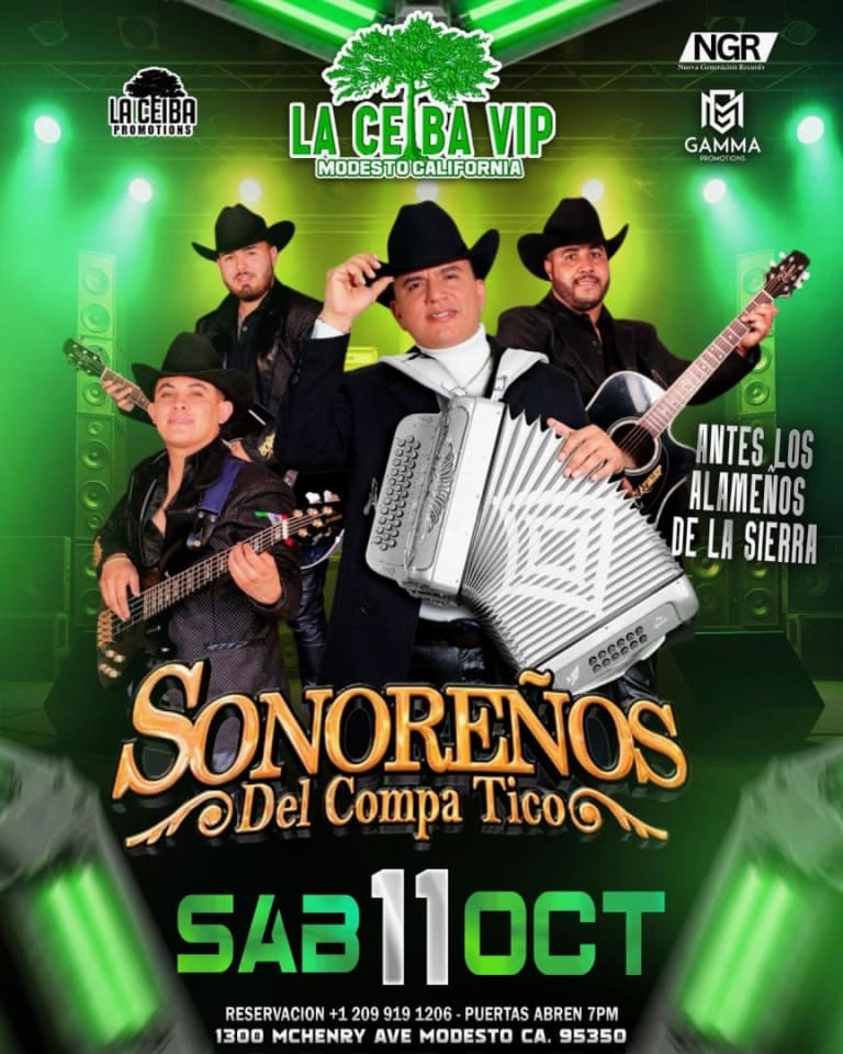 Event - Sonorenos Del Compa Tico en Concierto! - Modesto, California - October 11, 2025 | concert tickets