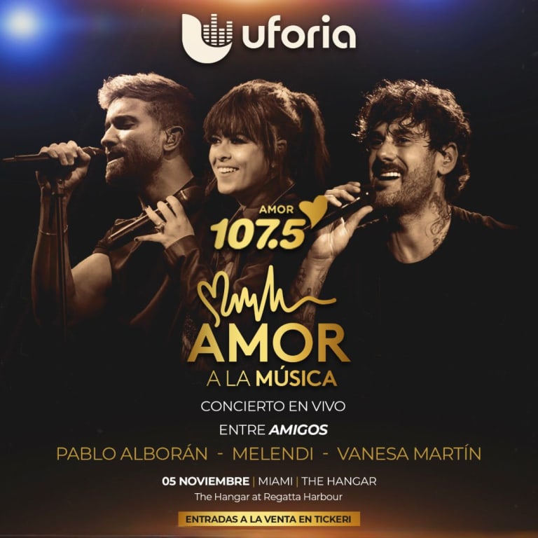 Event - Amor A La Musica Entre Amigos: Pablo Alboran | Melendi | Vanesa Martín - Miami, Florida - November 5, 2025 | concert tickets