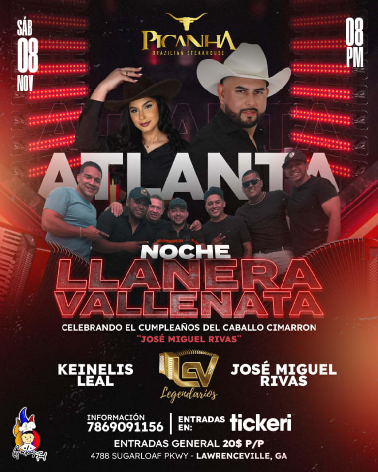 Event - Noche Llanera Vellenata - Lawrenceville, GA - sáb, 8 de noviembre de 2025} | concert tickets