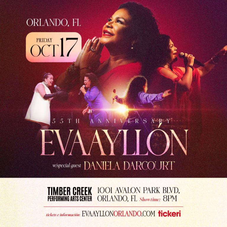 Event - EVA AYLLON 55th Anniversary w/special guest Daniela Darcourt in ORLANDO - Orlando, FL - Fri, October 17, 2025} | concert tickets