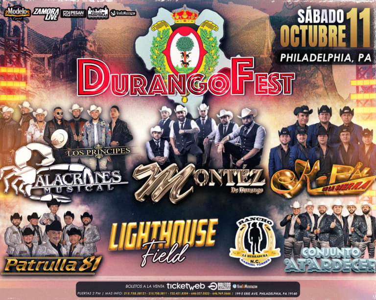 Event - DURANGO FEST EN PHILADEPHIA  - Philadelphia, Pennsylvania - October 11, 2025 | concert tickets