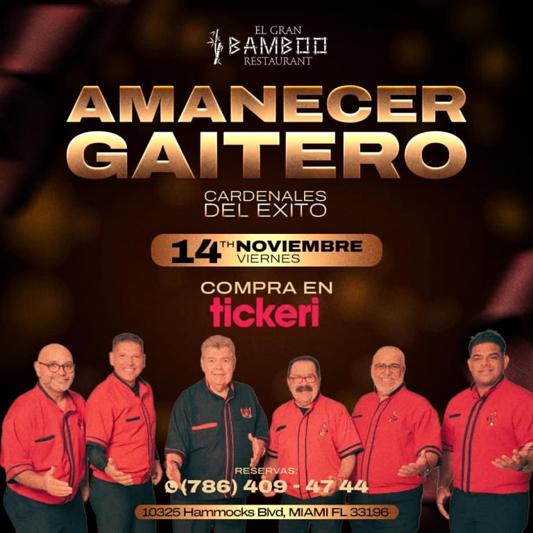 Event - AMANECER GAITERO CARDENALES DEL EXITO - Miami, FL - Fri, November 14, 2025} | concert tickets