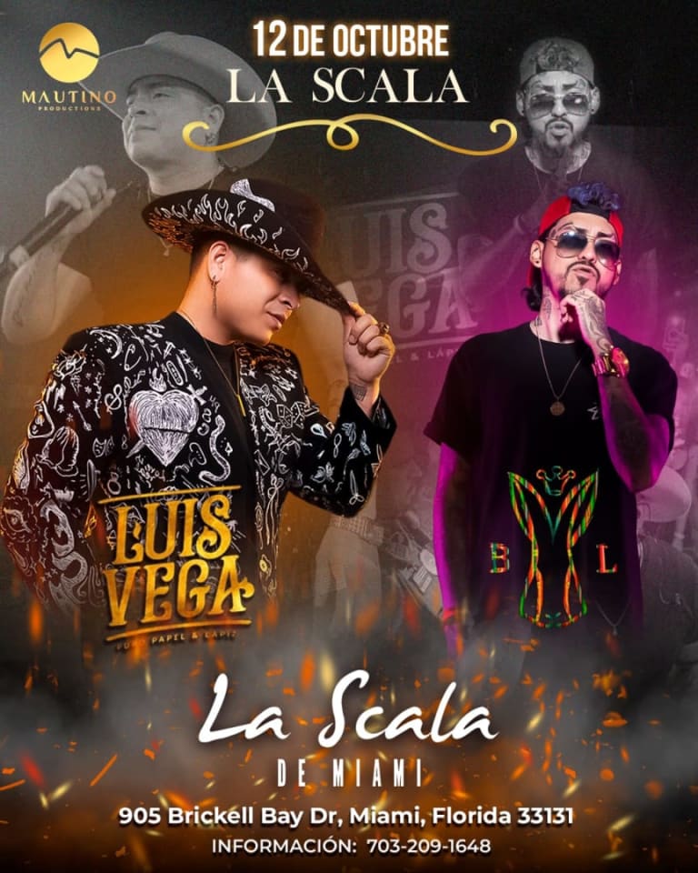 Event - POSTPONED Luis Vega & Bonny Lovy en concierto en Miami - Miami, Florida - October 12, 2025 | concert tickets