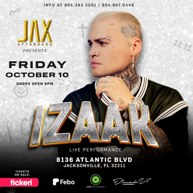 Event - POSPUESTO- iZaak Live Concert in JAX FL - JAX AFTER DARK PRESENTS  - Jacksonville, Florida - December 5, 2025 | concert tickets