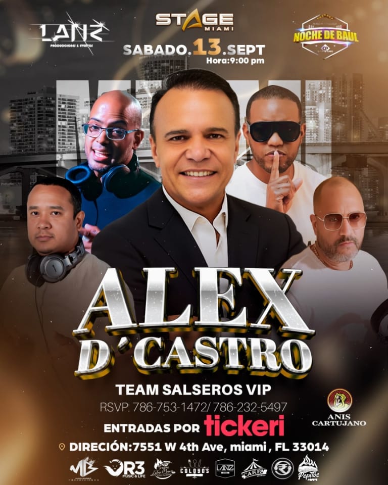 Event - Alex D' Castro en concierto en Miami! - Hialeah, Florida - September 13, 2025 | concert tickets
