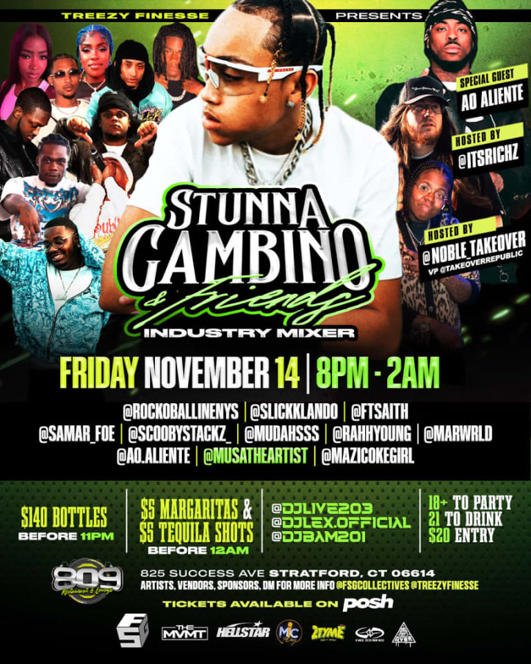 Event - INDUSTRY MIXER FEATURING STUNNA GAMBINO & FRIENDS - Stratford, CT - Fri, November 14, 2025} | concert tickets