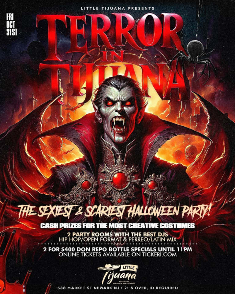 Event - FRI OCT 31ST TERROR IN TIJUANA HALLOWEEN NIGHT COSTUME BASH - Newark, NJ - Fri, October 31, 2025} | concert tickets
