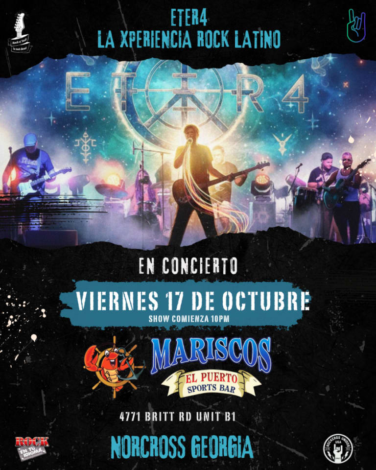 Event - ETER4 en concierto! - Noche de Rock en Español  - Norcross, GA - vie, 17 de octubre de 2025} | concert tickets