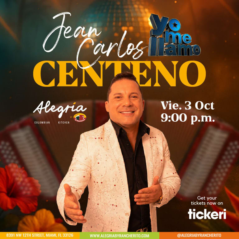 Event - YO ME LLAMO JEAN CARLOS CENTENO - Doral, FL - vie, 3 de octubre de 2025} | concert tickets