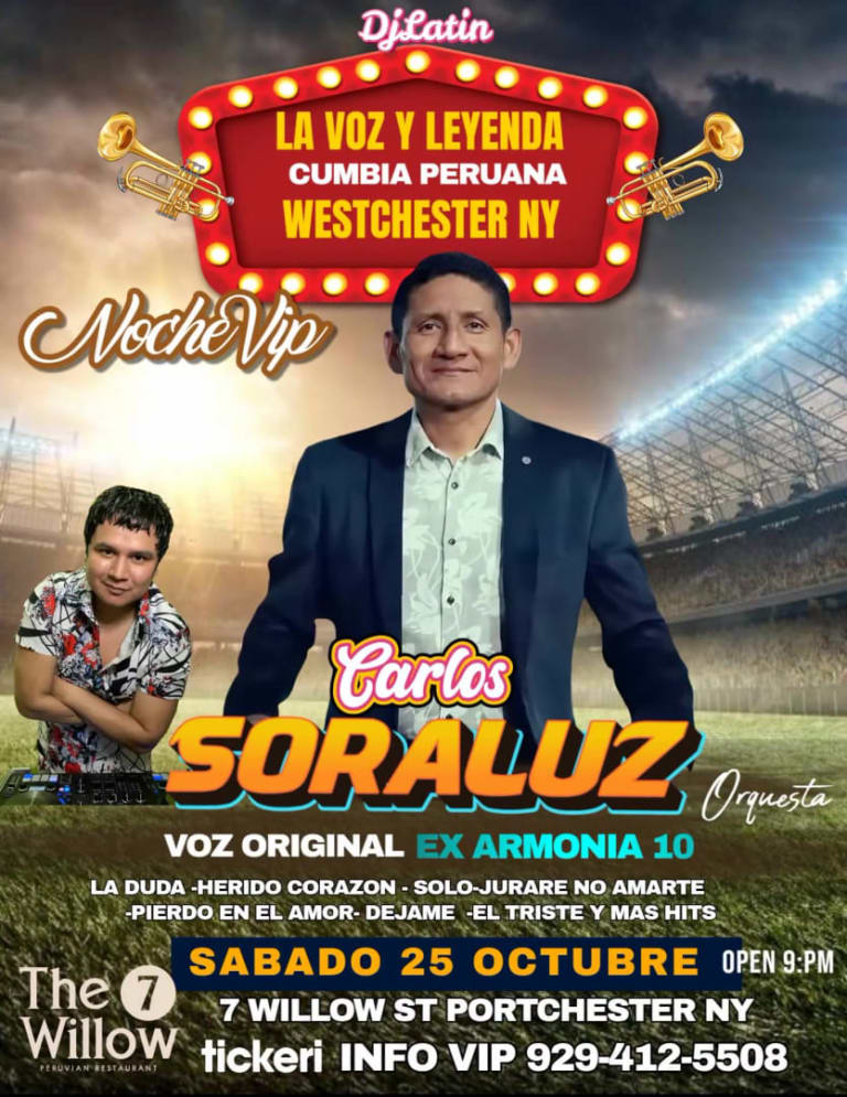 Event - CARLOS SORALUZ Y ORQUESTA  - Port Chester, NY - Sat, October 25, 2025} | concert tickets