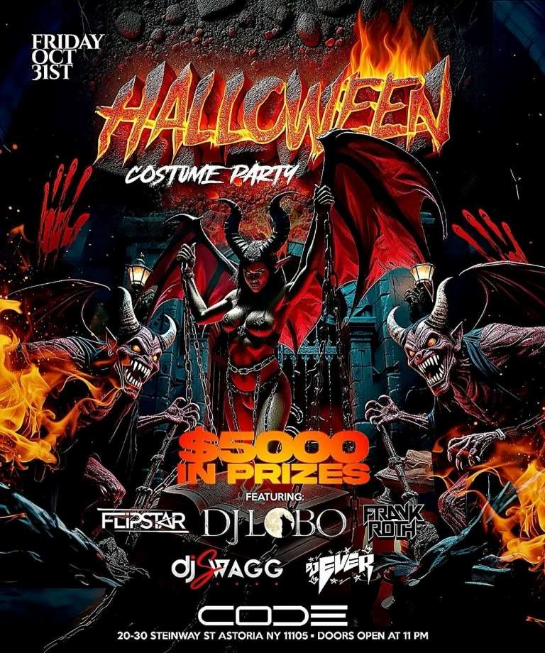 Event - Halloween at CODE Astoria | $5,000 Costume Contest & Bottle Service - Astoria, NY - Fri, October 31, 2025} | concert tickets
