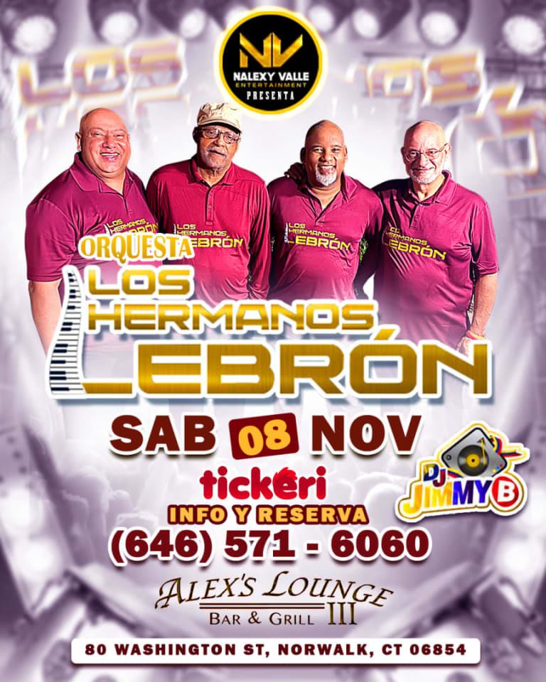 Event - LOS HERMANOS LEBRON EN ALEX'S LOUNGE NORWALK - Norwalk, CT - sáb, 8 de noviembre de 2025} | concert tickets