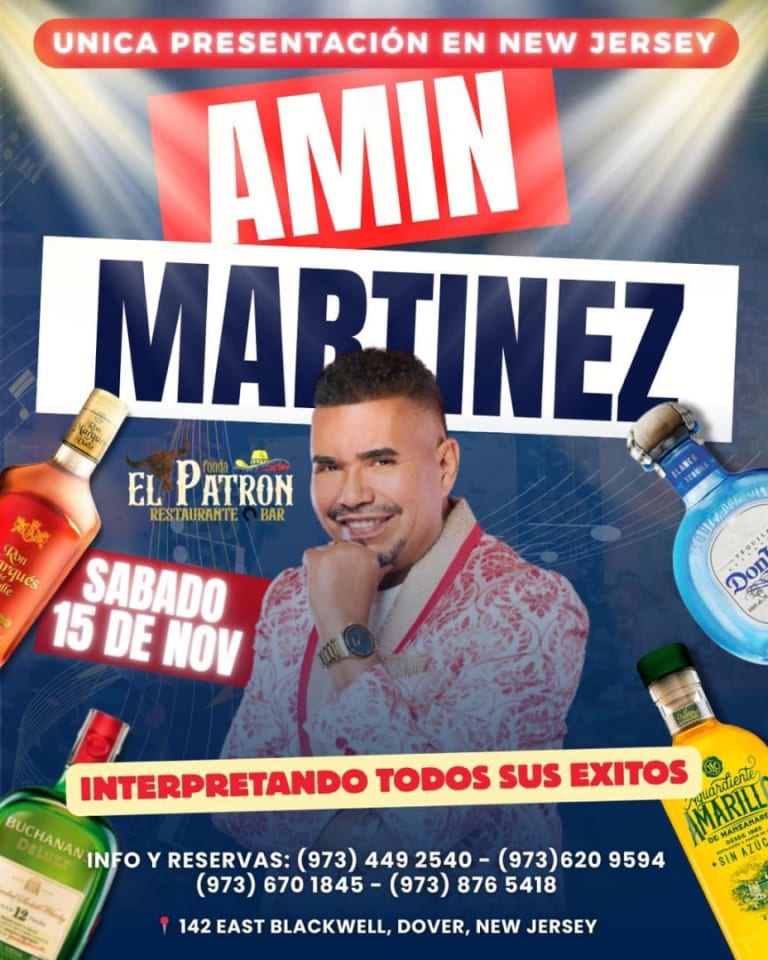 Event - AMIN MARTINEZ - Dover, NJ - Sat, November 15, 2025} | concert tickets