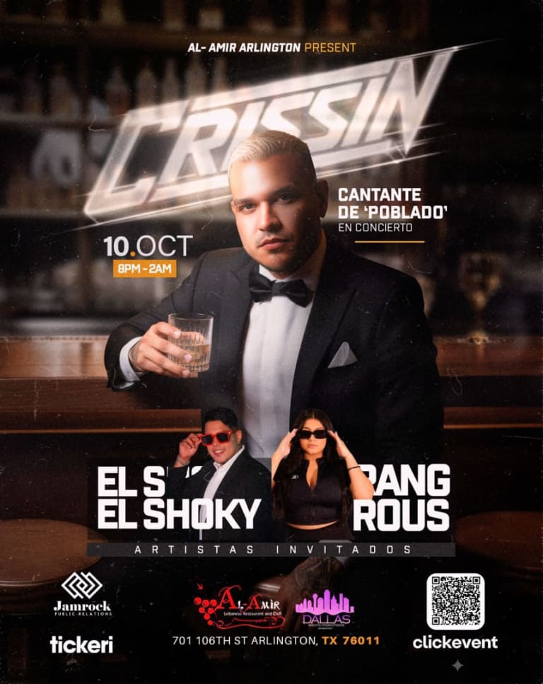 Event - Crissin - cantante de la cancion Poblado y todos sus exitos en concierto - Arlington, Texas - October 10, 2025 | concert tickets