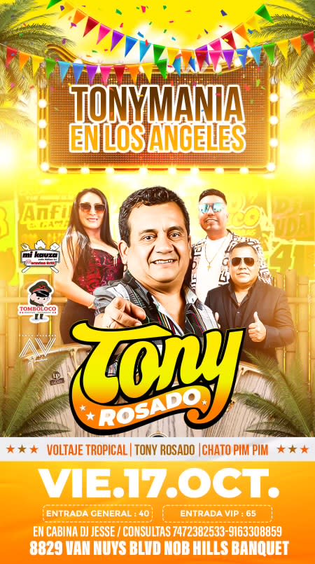 Event - Tony Rosado en Concierto - Los Angeles, CA - Fri, October 17, 2025} | concert tickets