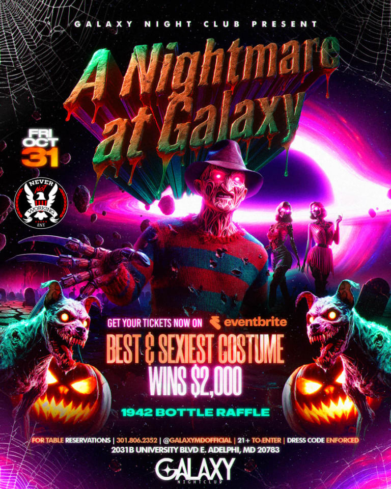 Event - A Nightmare at Galaxy Halloween Night! - Hyattsville, MD - vie, 31 de octubre de 2025} | concert tickets