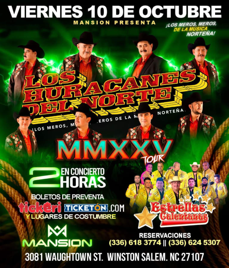 Event - Los Huracanes En Concierto - Winston-Salem, North Carolina - October 10, 2025 | concert tickets