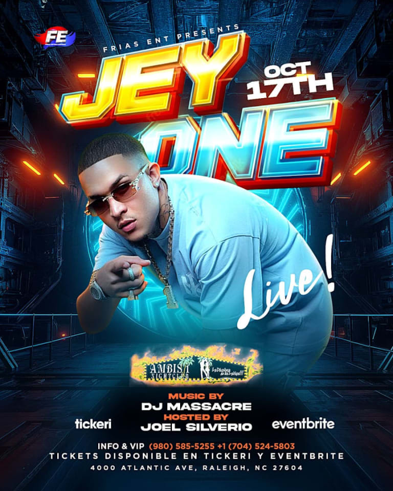 Event - Jey One  - Raleigh, NC - Fri, October 17, 2025} | concert tickets