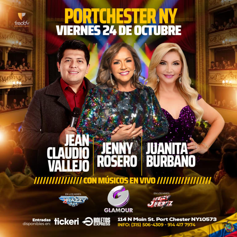 Event - Jenny Rosero  Juanita Burbano  Jean Claudio Vallejo EN PORT CHESTER,NY - Port Chester, NY - Fri, October 24, 2025} | concert tickets