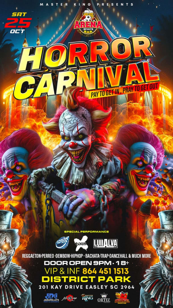 Event - HORROR CARNIVAL - Easley, SC - Sat, October 25, 2025} | concert tickets