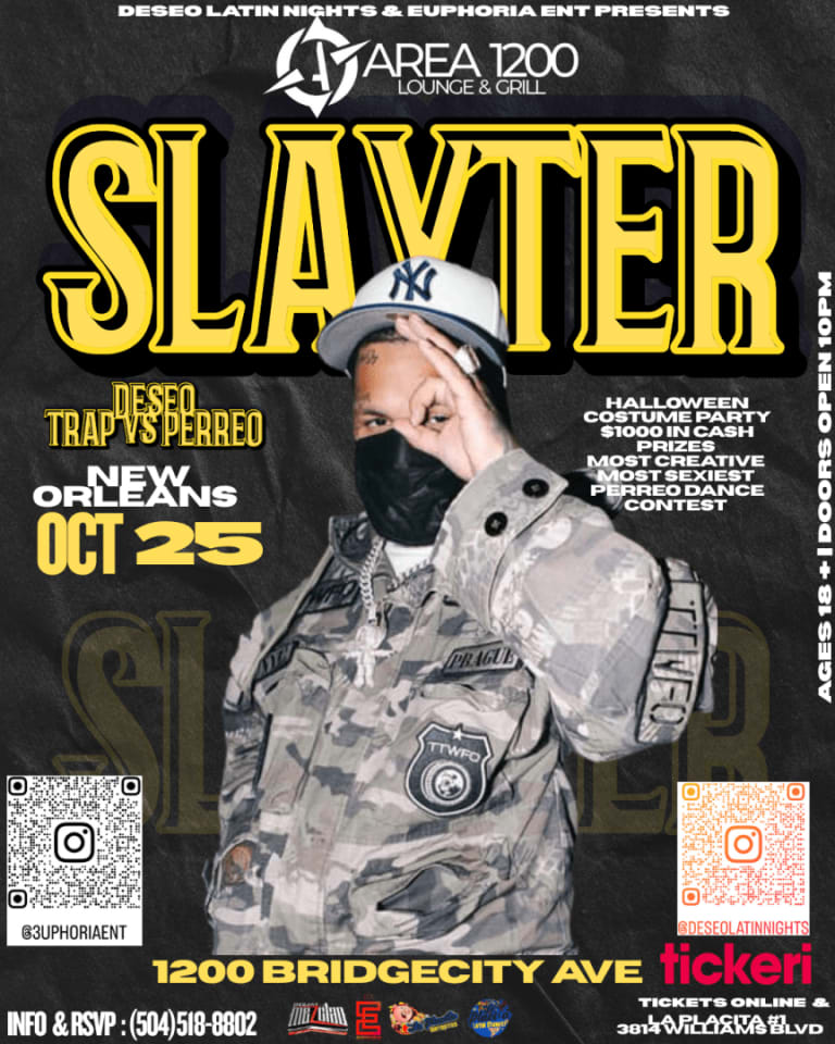 Event - SLAYTER LIVE IN CONCERT & COSTUME CONTEST AFTER PARTY - Bridge City, LA - Sat, October 25, 2025} | concert tickets