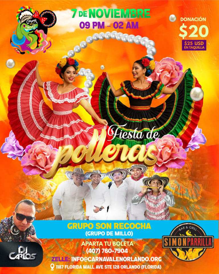 Event - FIESTA DE POLLERAS 2025 - Orlando, FL - Fri, November 7, 2025} | concert tickets
