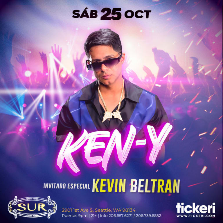 Event - Ken-Y en concierto  - Invitado Kevin Beltran  - Seattle, WA - Sat, October 25, 2025} | concert tickets