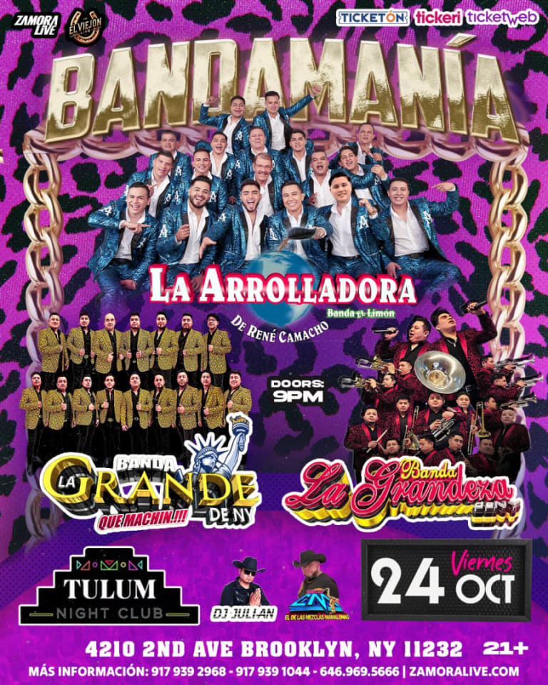 Event - LA ARROLLADORA BANDA EL LIMON  DE RENE CAMACHO - Brooklyn, NY - Fri, October 24, 2025} | concert tickets