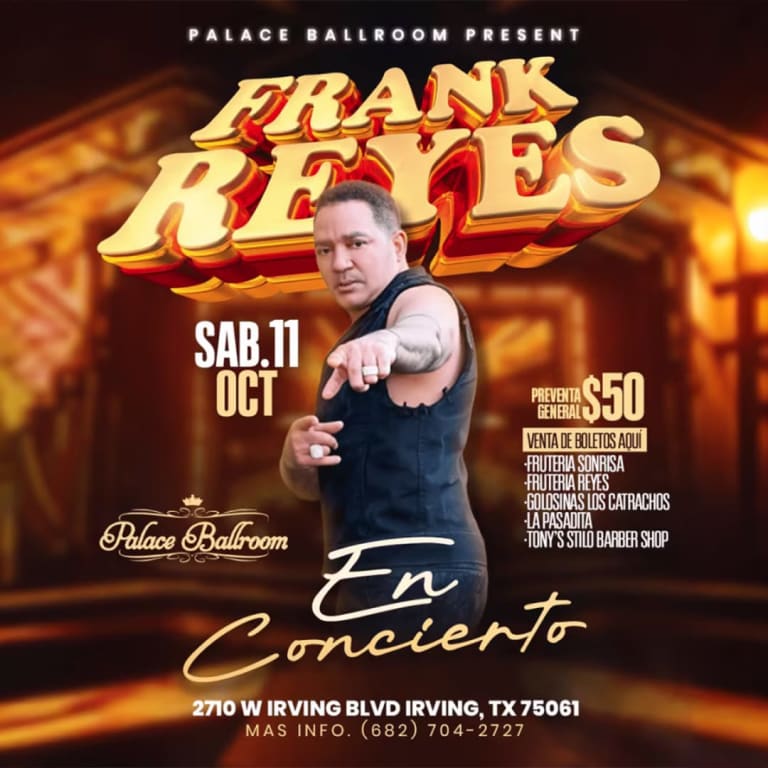Event - Frank Reyes en concierto - Irving, Texas - October 11, 2025 | concert tickets