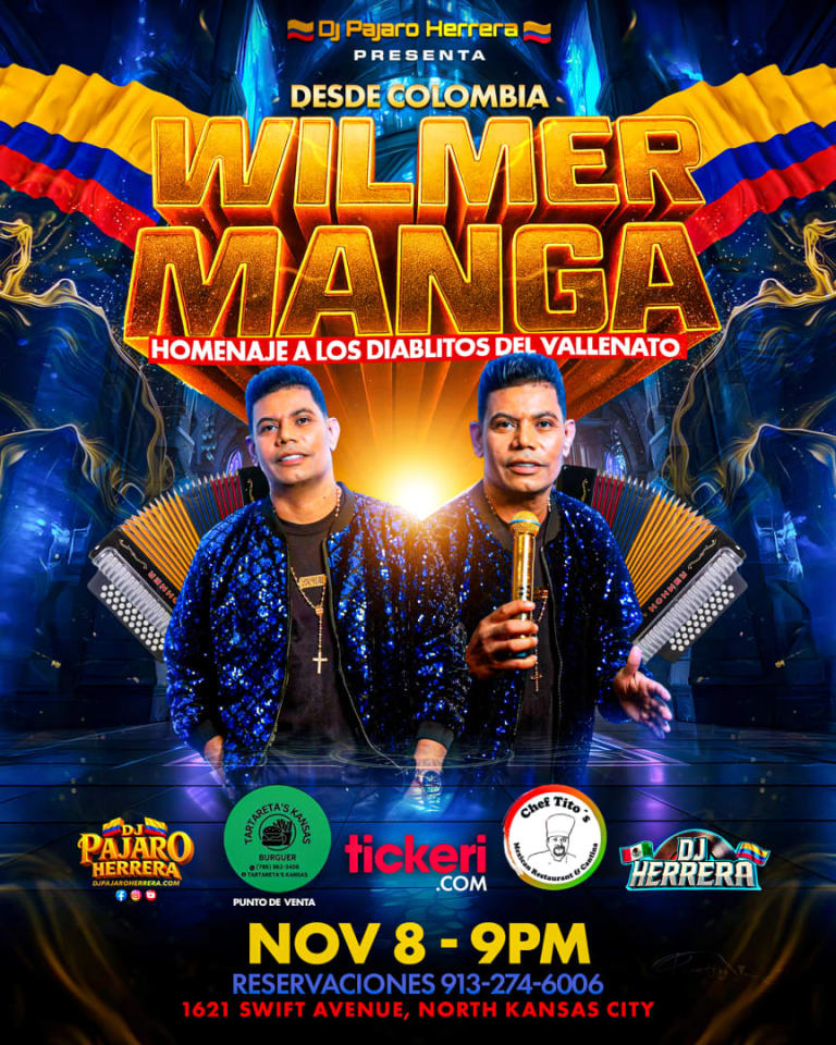 Event - Dj Pájaro Herrera Presenta a Wilmer Manga en Kansas City - North Kansas City, KS - Sat, November 8, 2025} | concert tickets