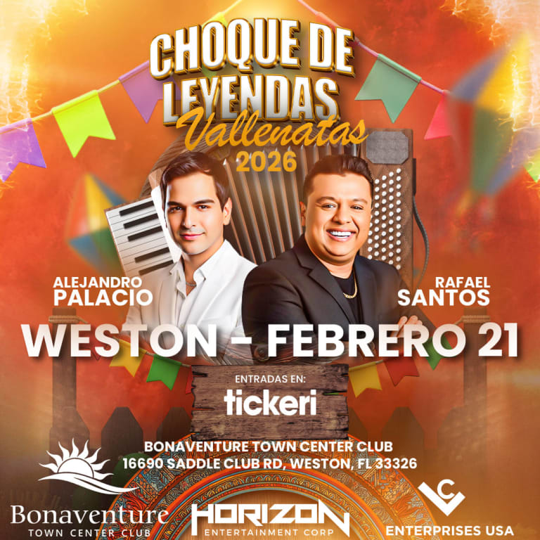 Event - Choque de leyendas Vallenatas Weston - Gira 2026 - Weston, FL - Sat, February 21, 2026} | concert tickets