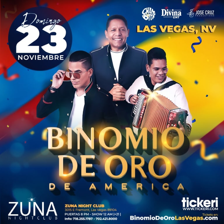 Event - Binomio de Oro en Las Vegas - Las Vegas, NV - Sun, November 23, 2025} | concert tickets