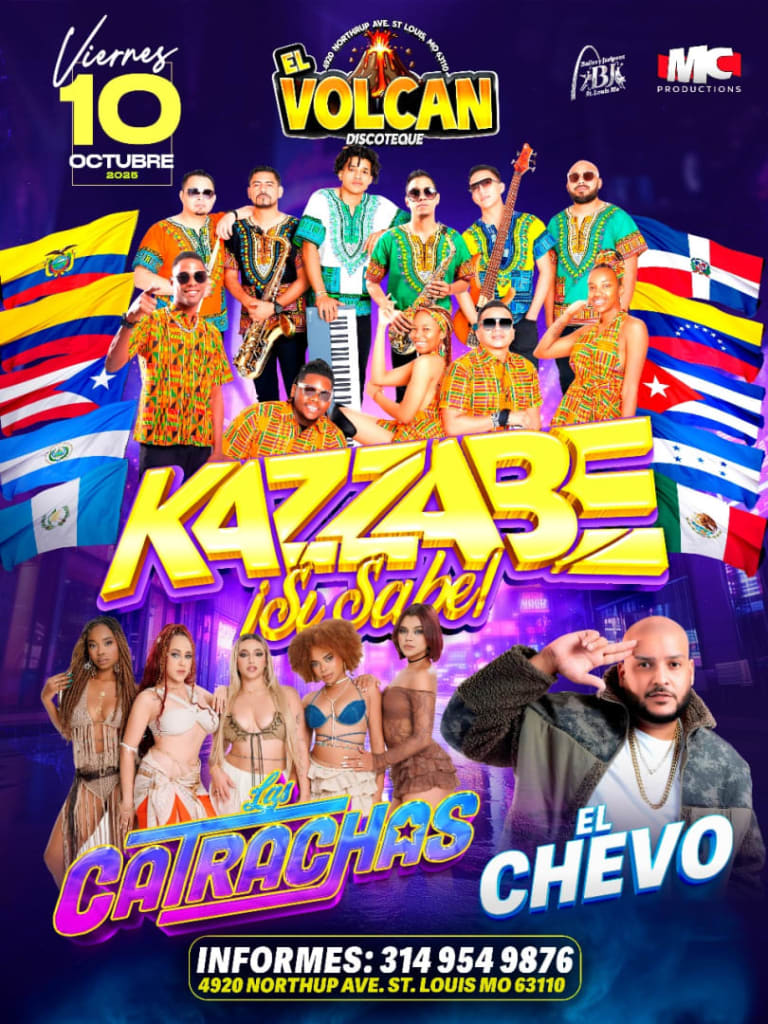 Event - KAZZABE, CATRACHAS - ST LOUIS, MS (EL VOLCAN) - St. Louis, Missouri - October 10, 2025 | concert tickets