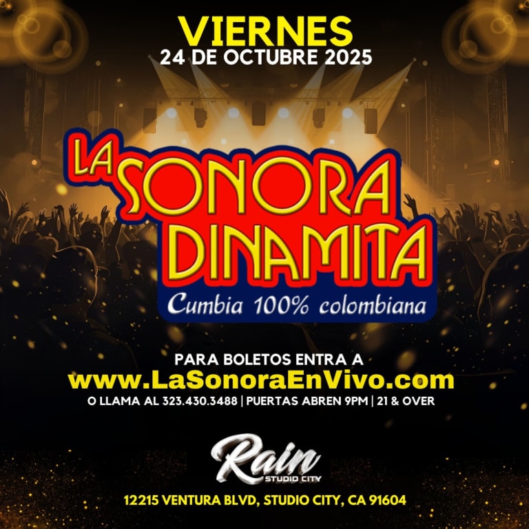 Event - LA SONORA DINAMITA en RAIN NIGHT CLUB de Studio City - Los Angeles, California - October 24, 2025 | concert tickets