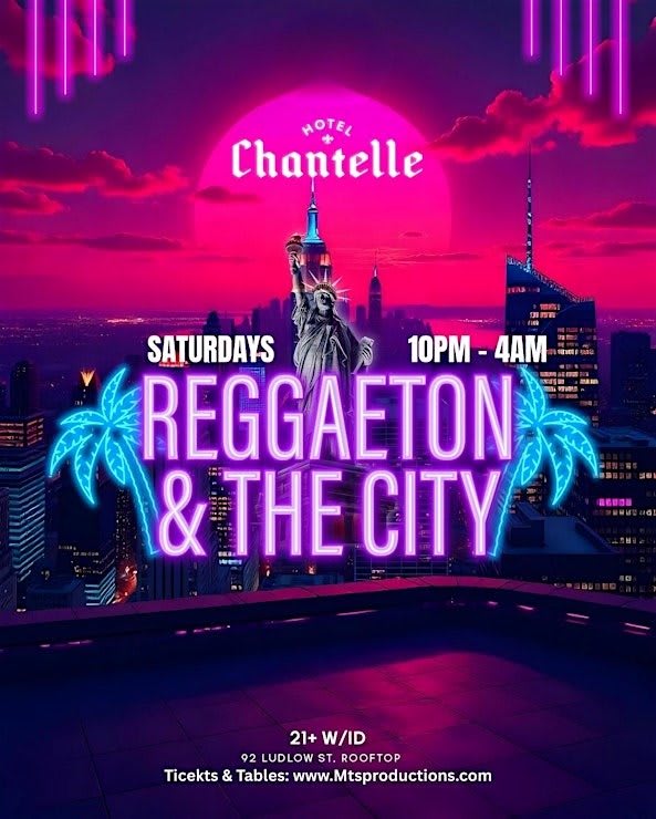 Event - Reggaeton & The City – Hotel Chantelle NYC Rooftop Party | Oct 11th - New York, New York - October 11, 2025 | concert tickets