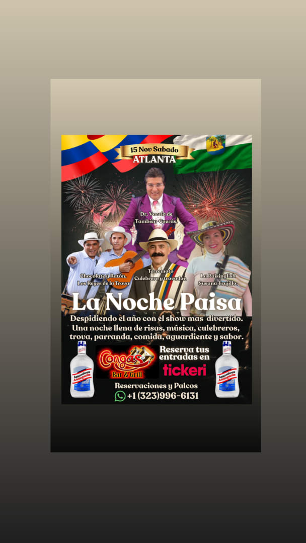 Event - LA NOCHE PAISA - Duluth, Georgia - November 15, 2025 | concert tickets