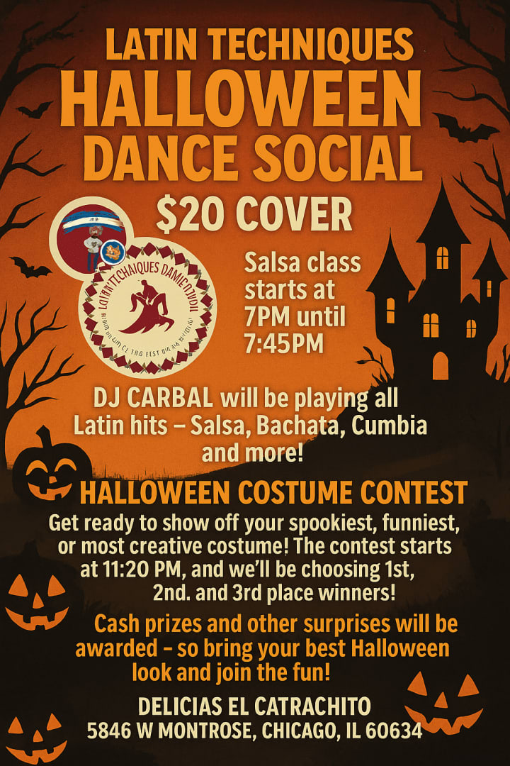 Event - Halloween Latín Dance Social! 💃🏼🕺🏼🍸🥃🎃👹👻 - Chicago, Illinois - October 18, 2025 | concert tickets