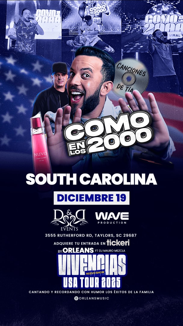 Event - "Como en los 2000" Orleans Music - Taylors, SC - Fri, December 19, 2025} | concert tickets