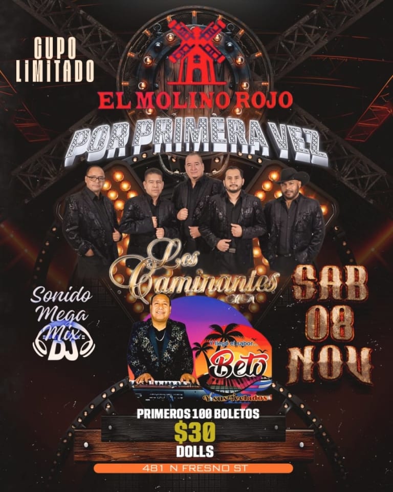 Event - Los Caminantes por Primera vez,El molino rojo de fresno - Fresno, California - November 8, 2025 | concert tickets