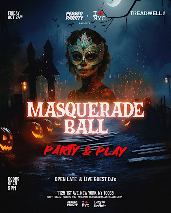 Event - MASQUERADE BALL - HALLOWEEN PARTY & PLAY @ TREADWELL PARK  - New York, New York - October 24, 2025 | concert tickets