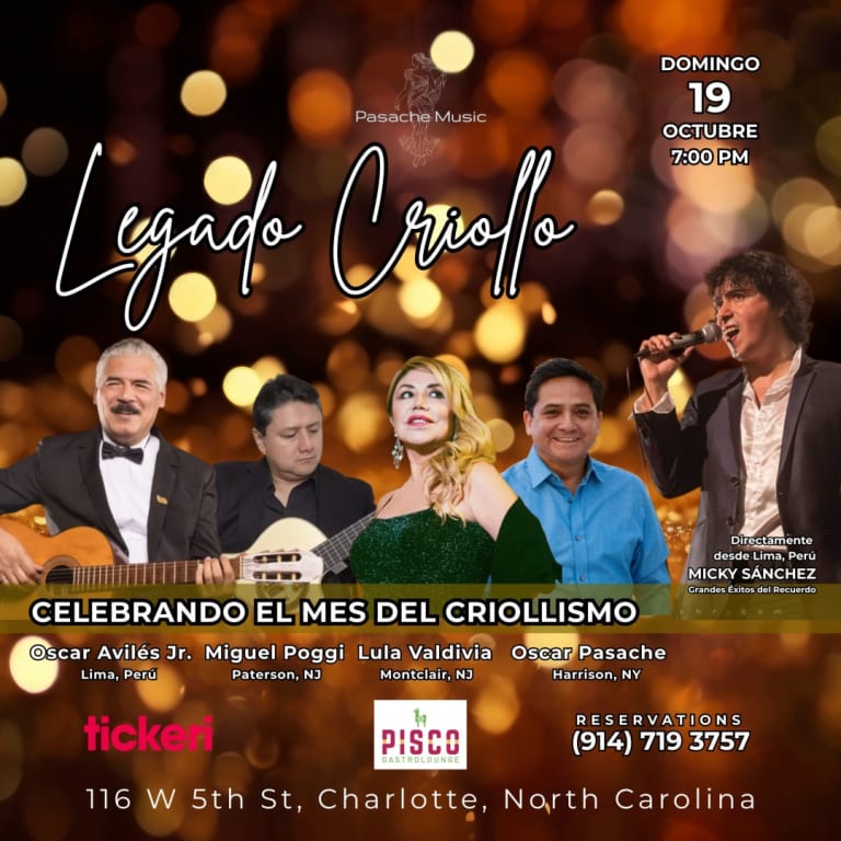 Event - Pasache MUsic DDLCC - LEGADO CRIOLLO - Pisco Gastrolounge, Charlotte, NC - Charlotte, North Carolina - October 19, 2025 | concert tickets