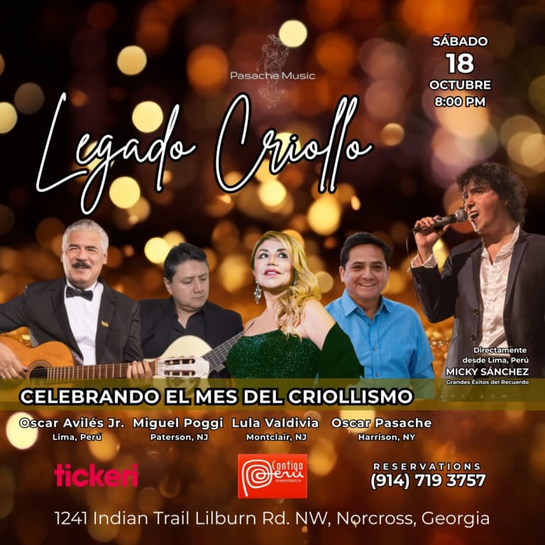 Event - Pasache Music DDLCC - LEGADO CRIOLLO - Contigo Perú, Norcross, Georgia - Norcross, Georgia - October 18, 2025 | concert tickets