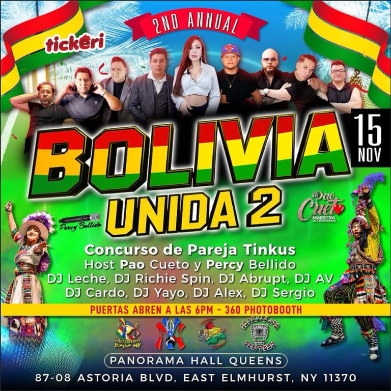 Event - Bolivia Unida 2025 Pareja Tinkus - east elmhurst, NY - Sat, November 15, 2025} | concert tickets